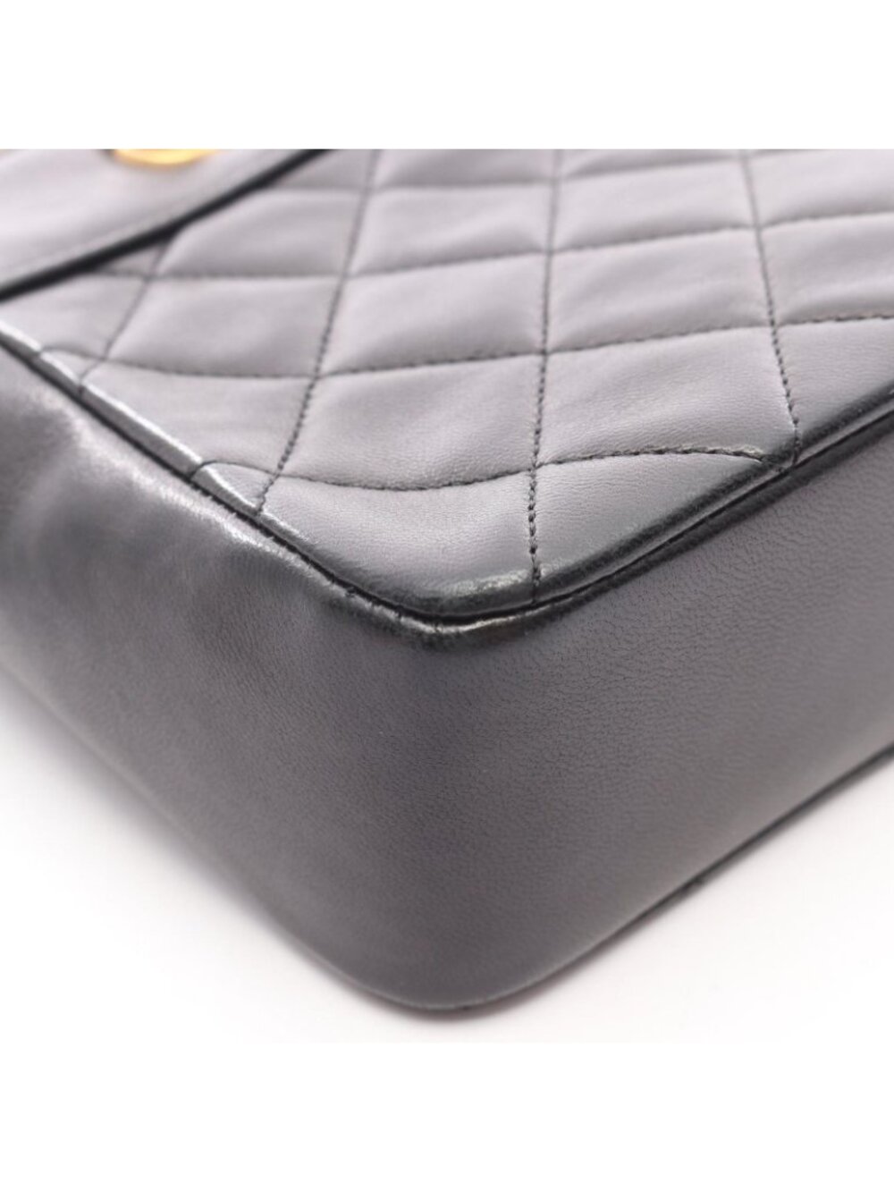 Chanel Handbag Quilted Black Lambskin Chain Bag - Picture 8 of 14